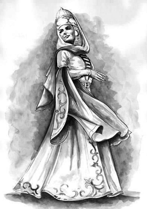 Горец в папахе рисунок