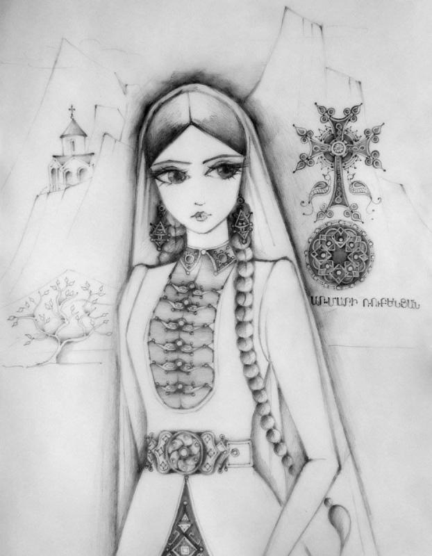 Кавказские танцы силуэт