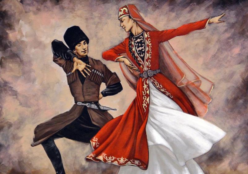 Национальный костюм карачаевцев рисунки