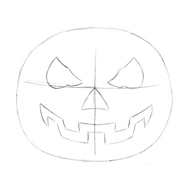 Тыква на Хэллоуин раскраска