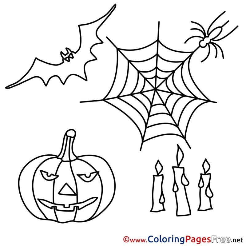 Тыква на Хэллоуин раскраска