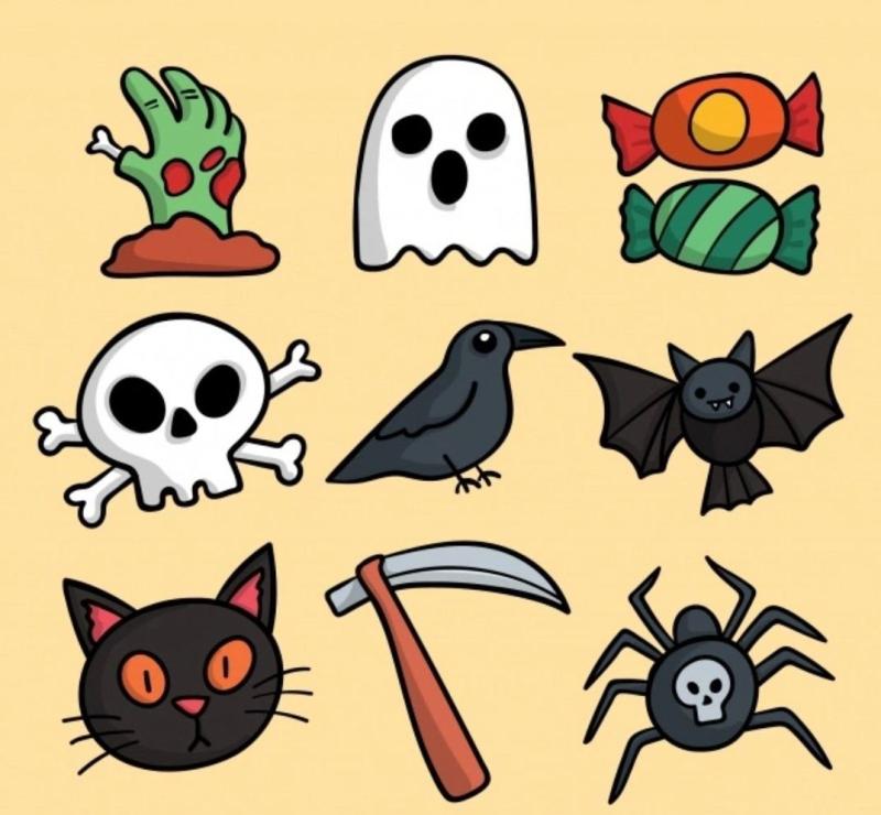 Рисунки на Хэллоуин легко