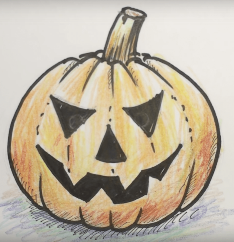 Рисунки на Хэллоуин карандашом