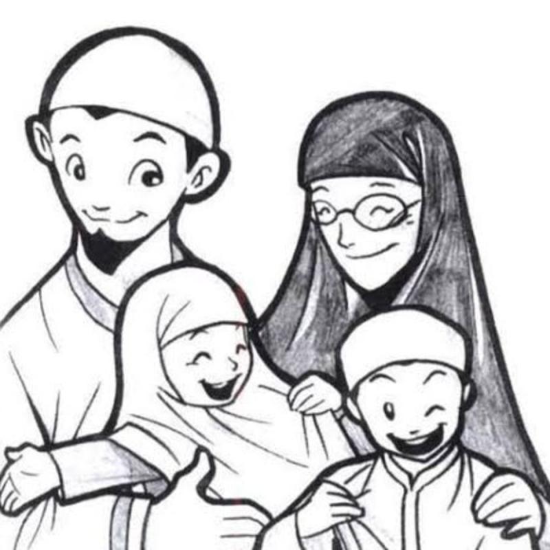 Мусульманская семья рисунок