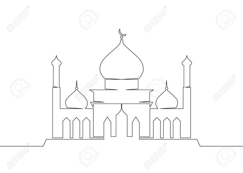 Мечеть линиями