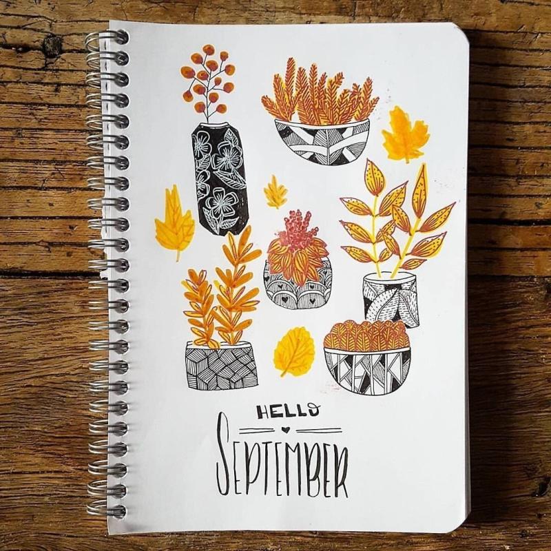 Скетчбук осень