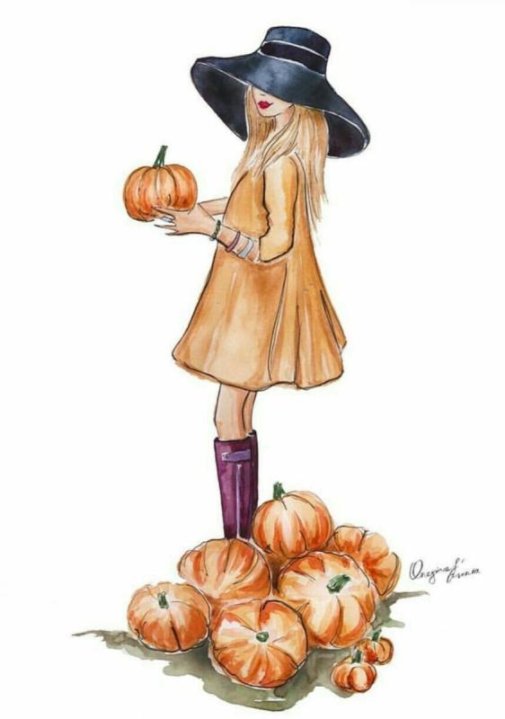 Модные иллюстрации осень