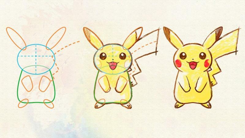 Как нарисовать Пикачу единорога
