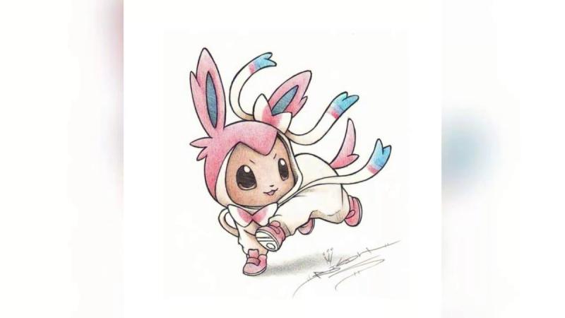 Покемон иви и Пикачу для срисовки