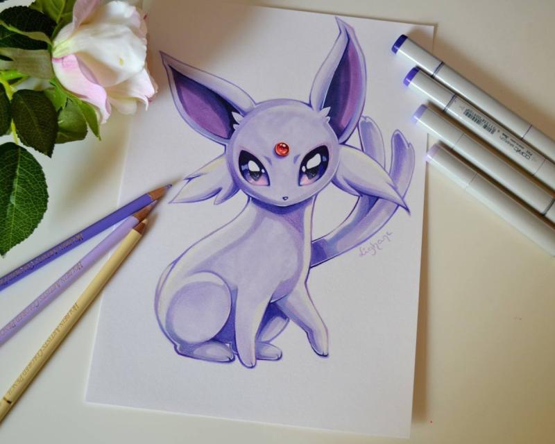 Пикачу маркерами