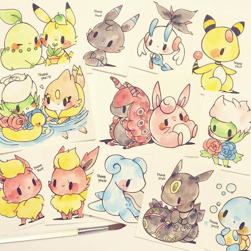 Милые покемоны для рисование