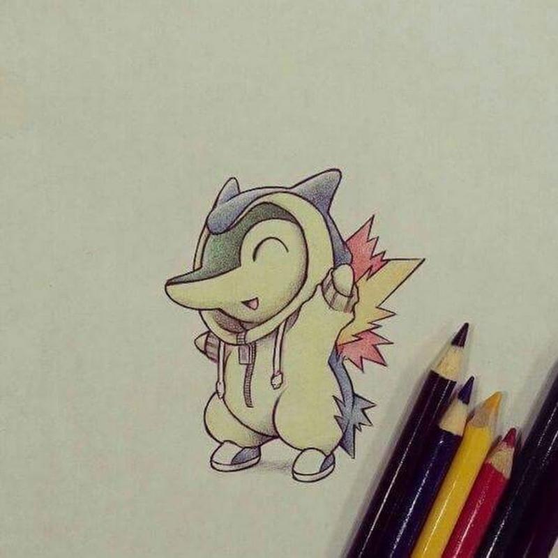 Пикачу в скетчбуке