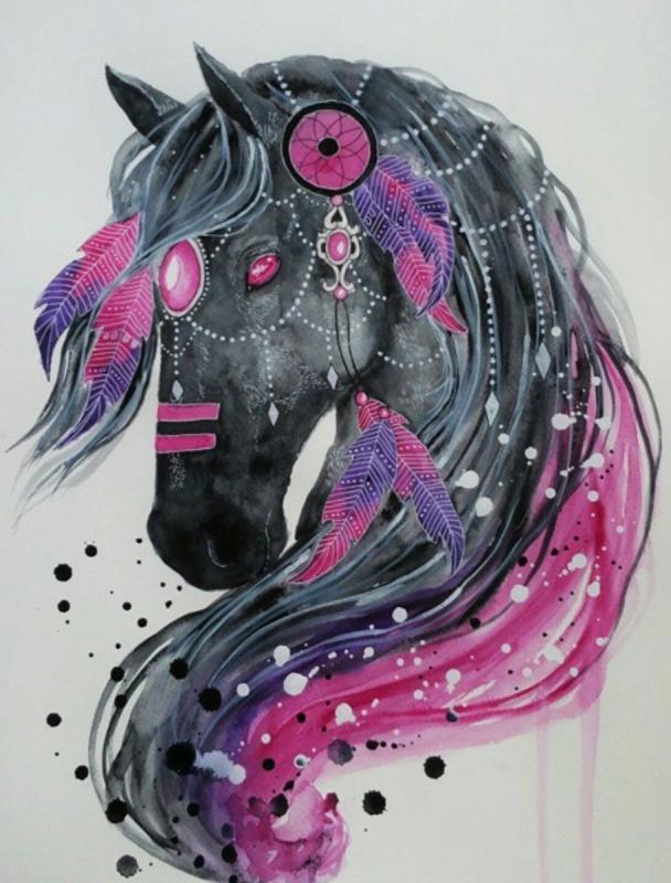 Лошади арт для рисования