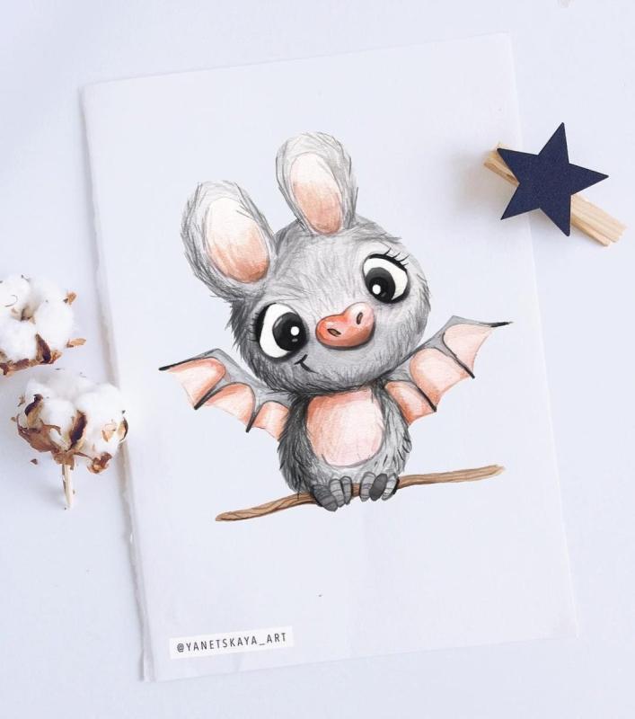 Рисунки для скетчбука милые зверюшки