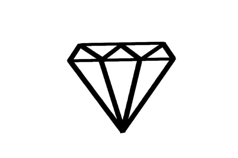 Тату бриллиант