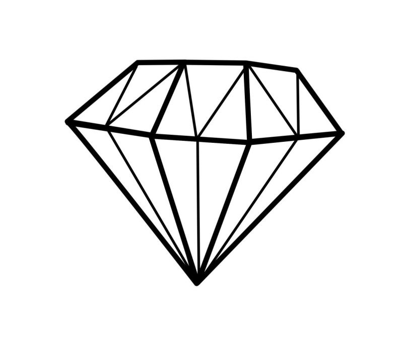 Поэтапное рисование алмаза
