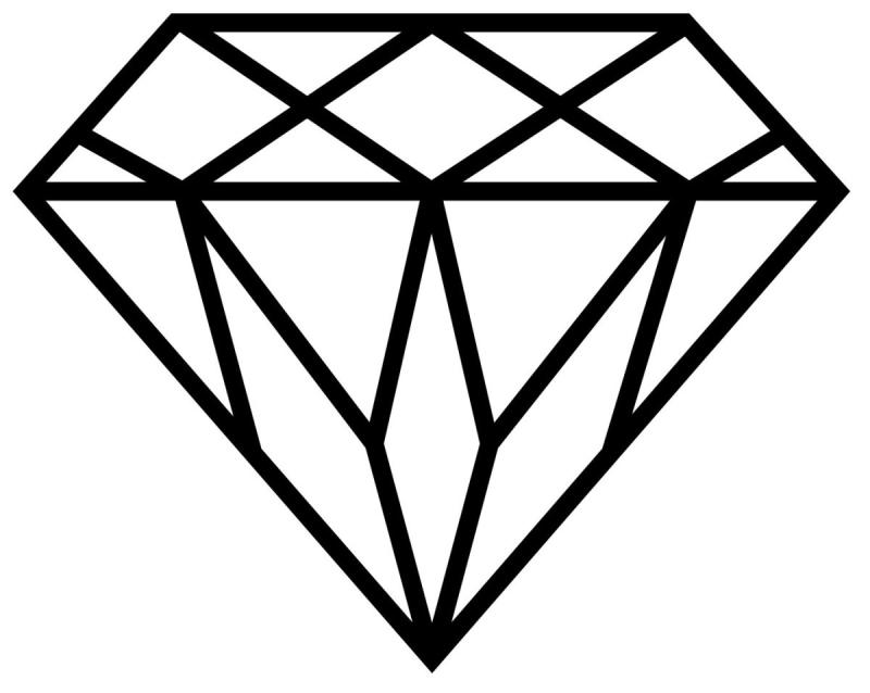 Нарисованный драгоценный камень 6 гранник