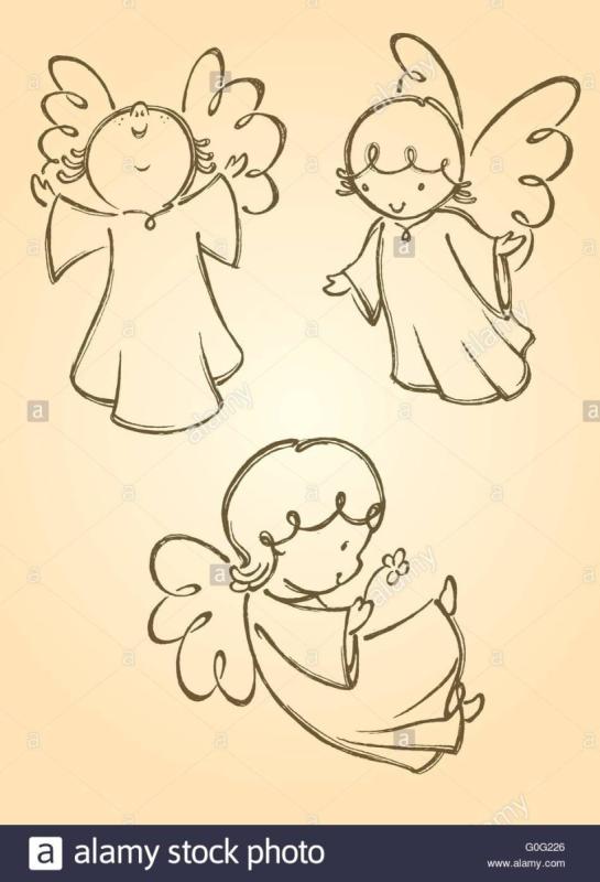 Рисование ангелочка