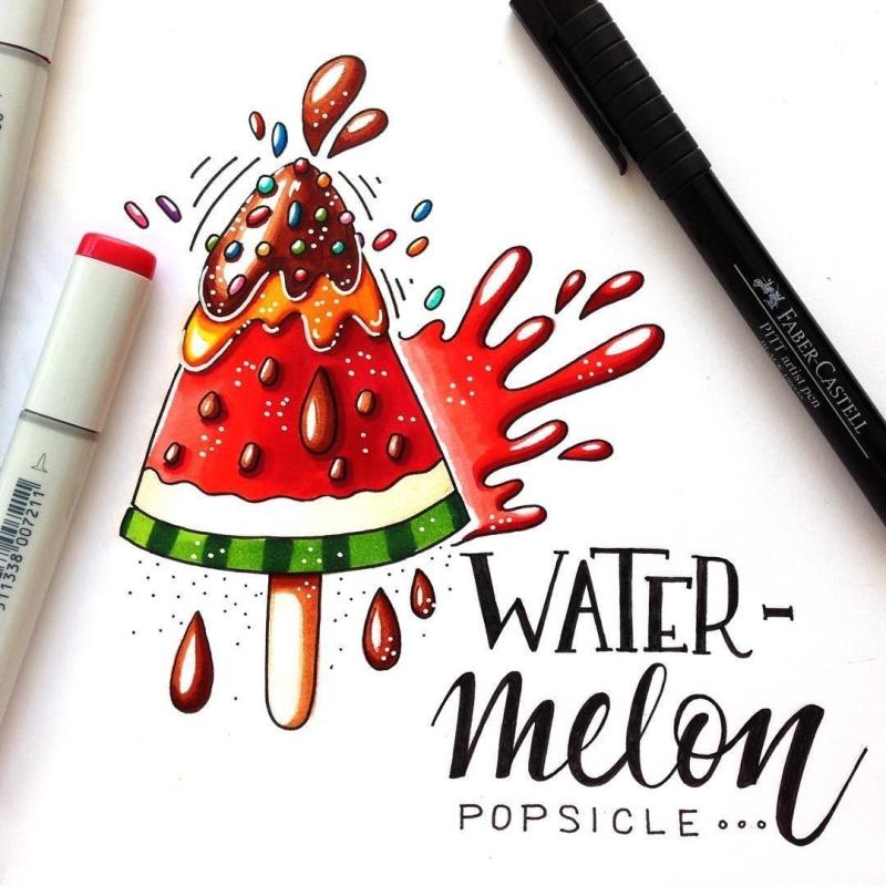 Акварельные веточки