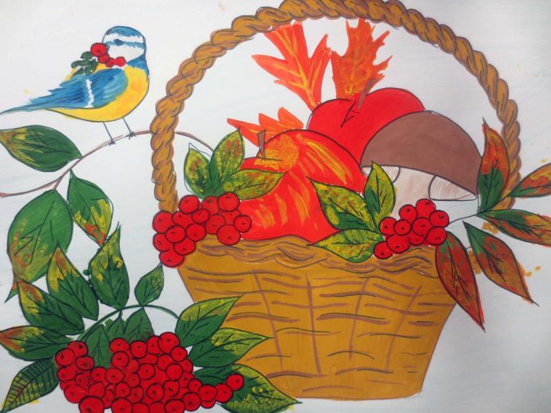 Рисование овощи и фрукты