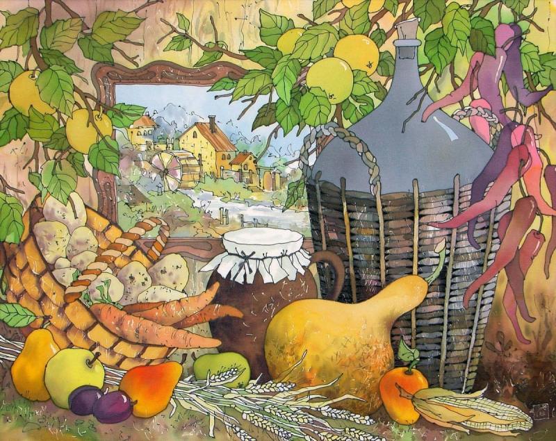 Осенние иллюстрации маркерами