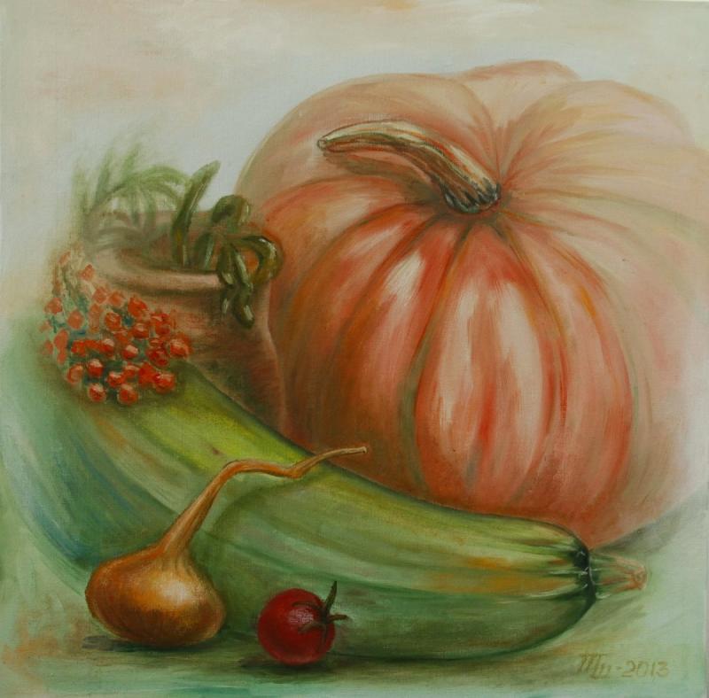 Осенние овощи контур