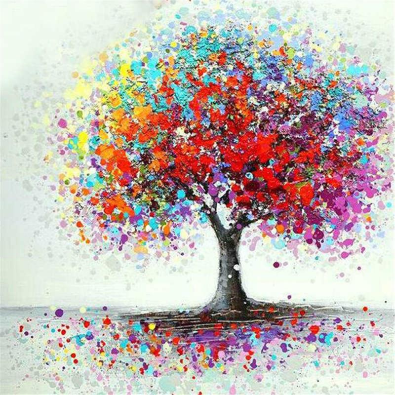 Дерево акрилом картина