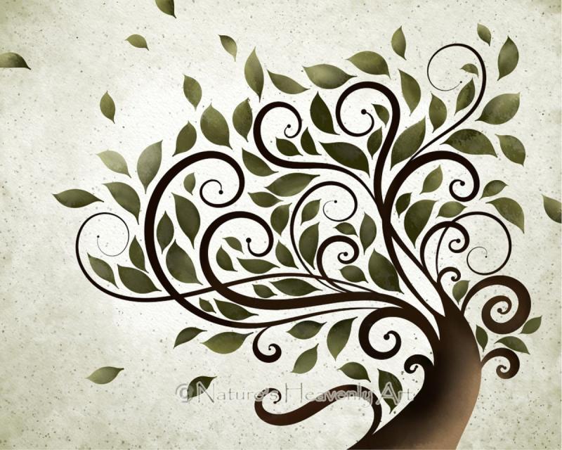 Стилизованная ветка дерева