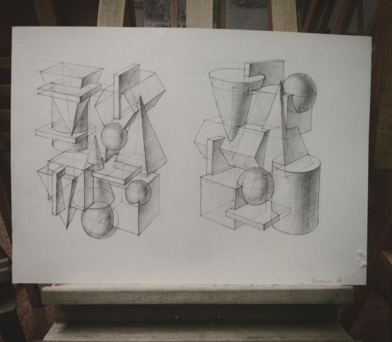 Композиция из геометрических фигур