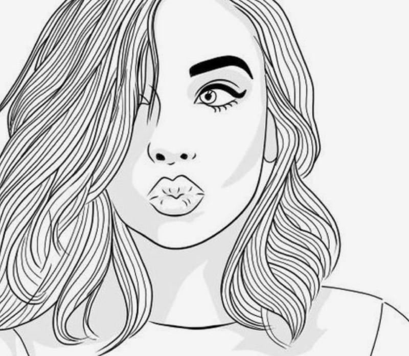 Лицо девушки для срисовки