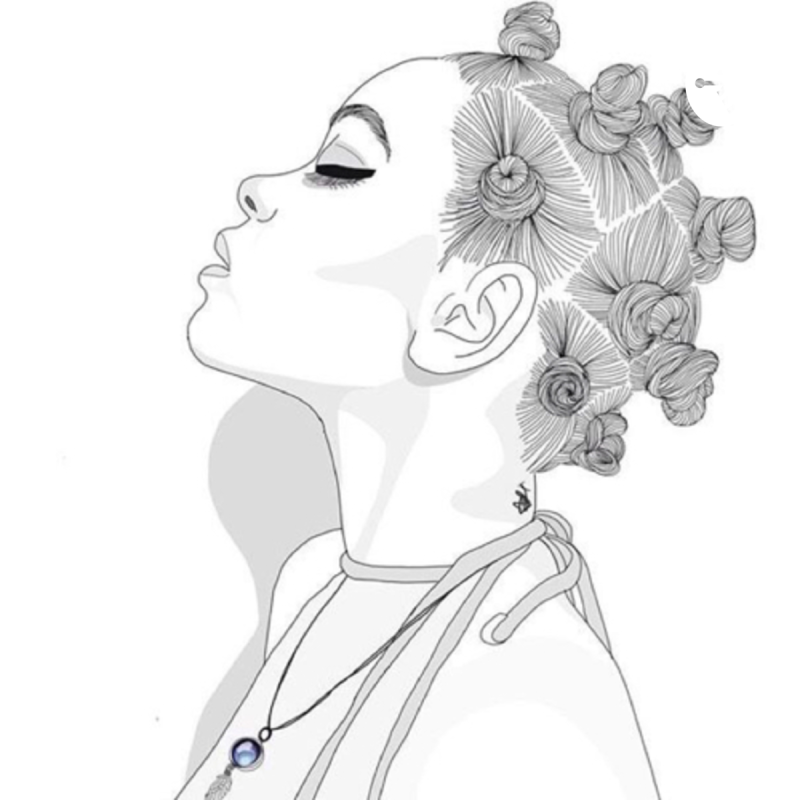Контурные рисунки девушек