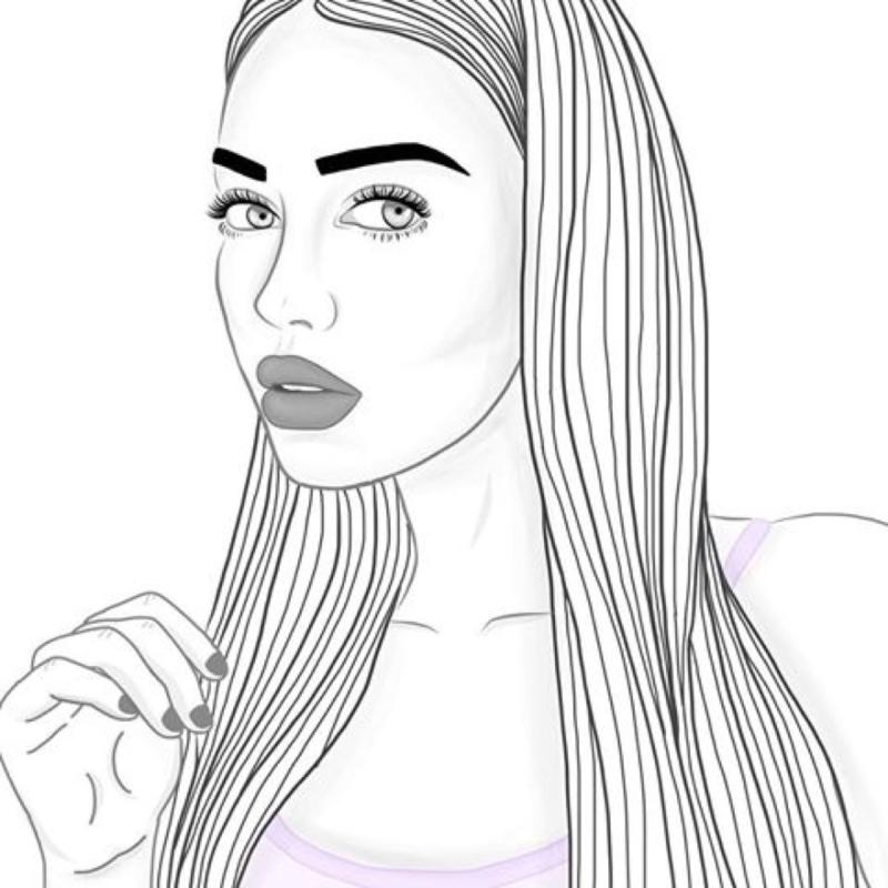 Блогеры контур рисунка