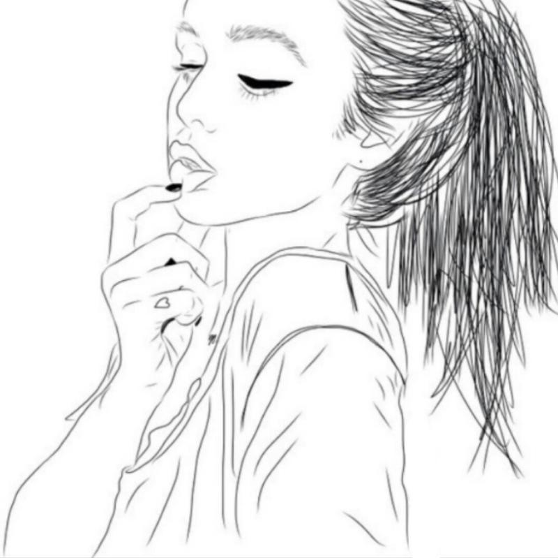 Красивые рисунки с карандашом девушка с сигаретой