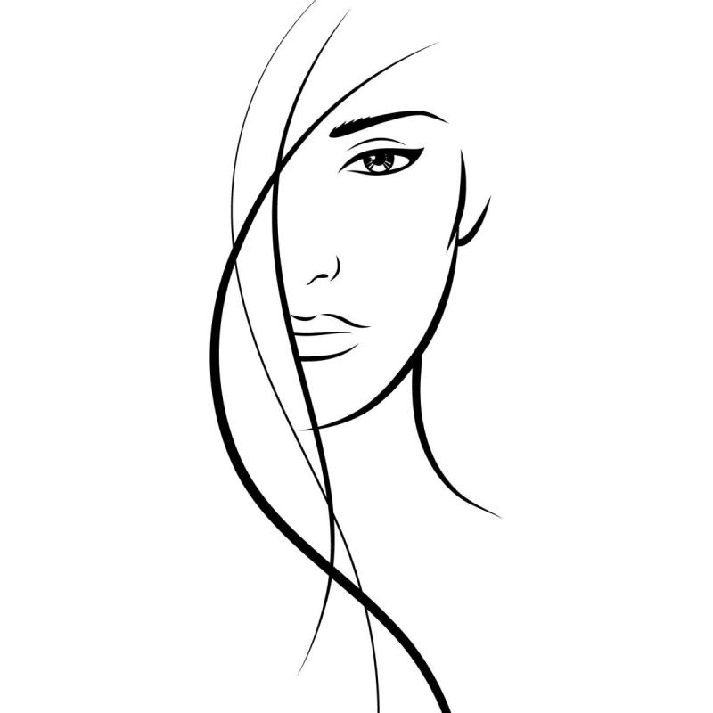 Очертания женского лица