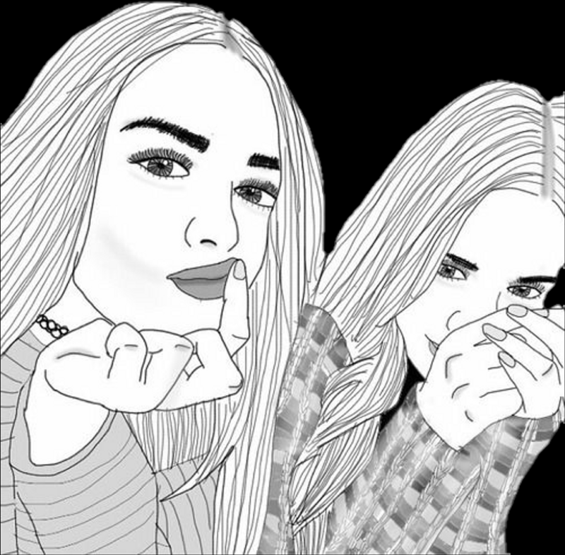 Раскраска 2 подруги