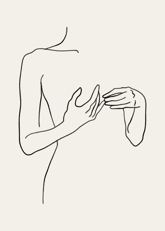 Женский силуэт одной линией