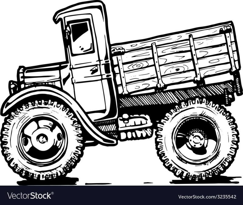 Раскраски ретро Грузовики