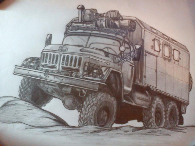 ЗИЛ 131 карандашом