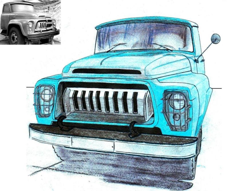 ЗИЛ 131 карандашом