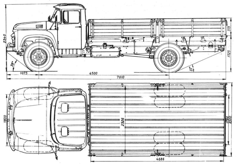 Раскраска тягач ЗИЛ 131