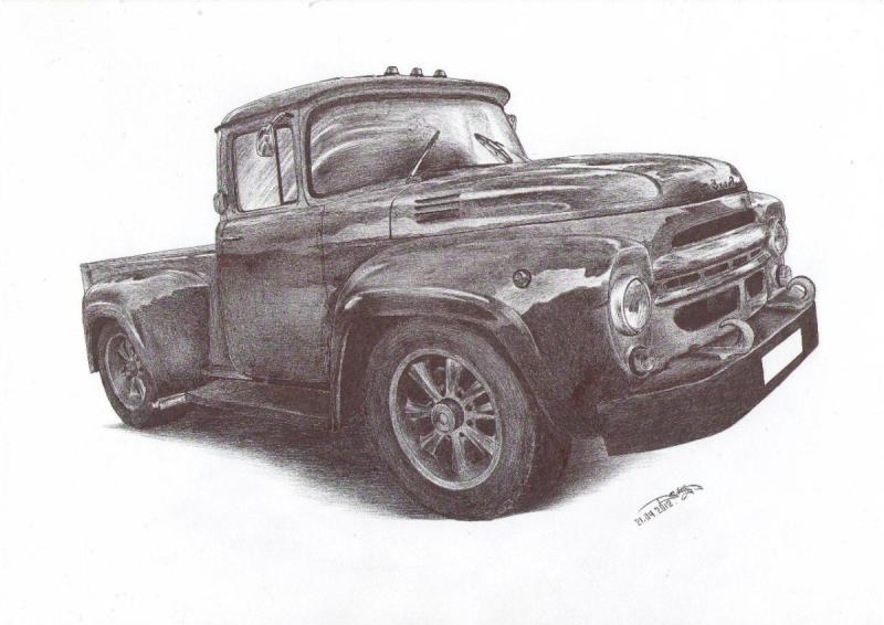 ЗИЛ 130 карандашом