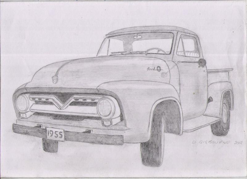 Пикап рисунок карандашом