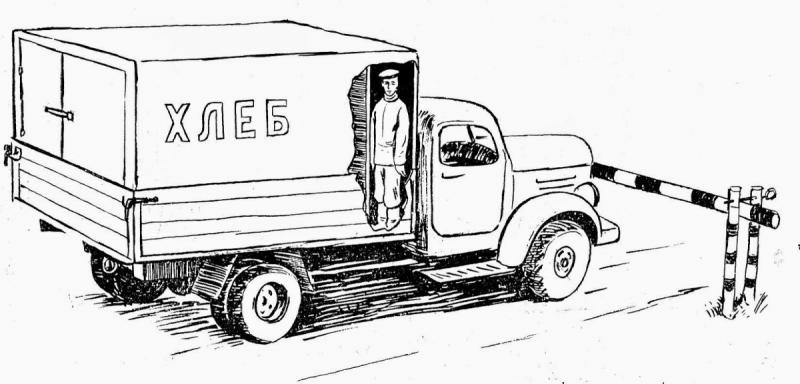 Раскраска машина хлебовоз