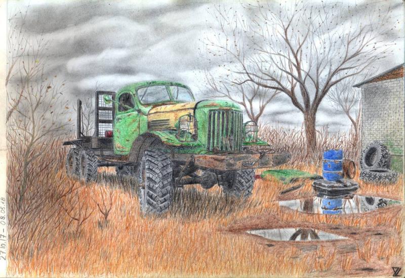 ЗИЛ 157 военный рисунок