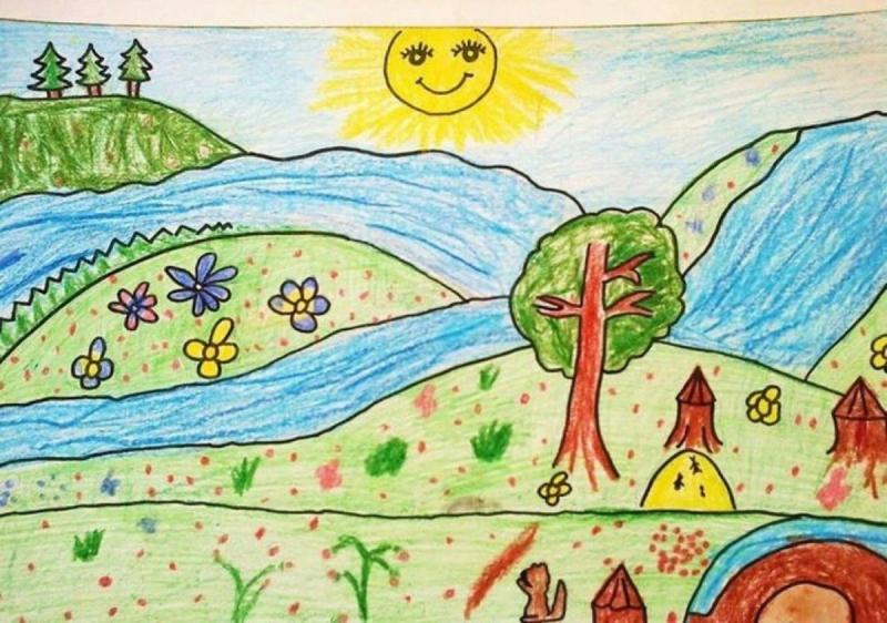 Рисование на тему Родина