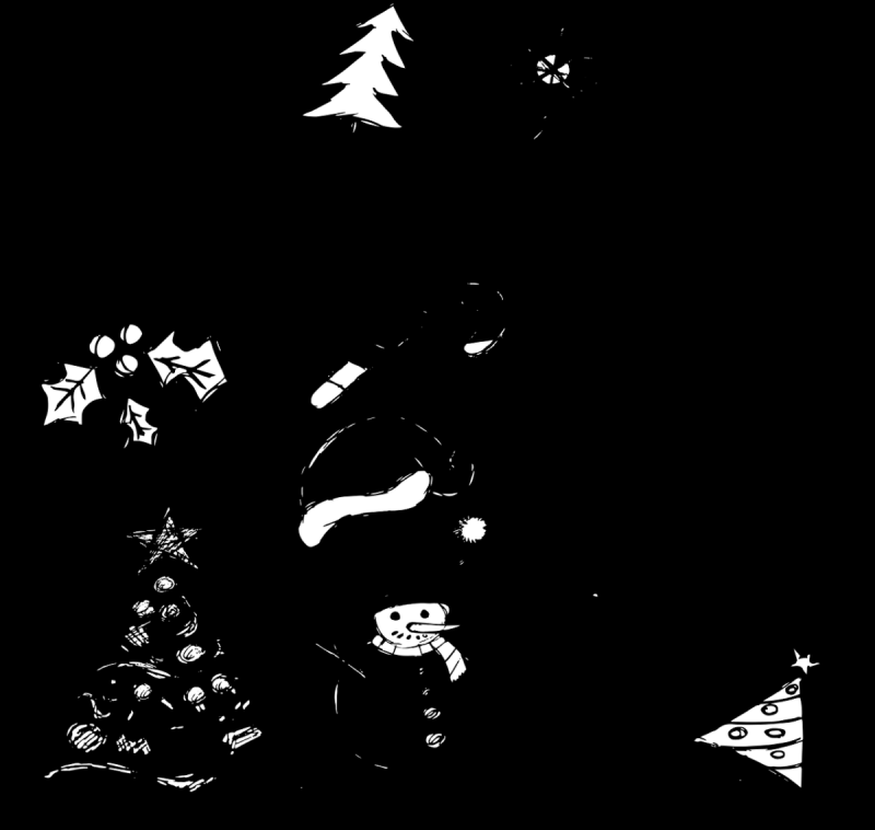 Маленькие новогодние рисунки