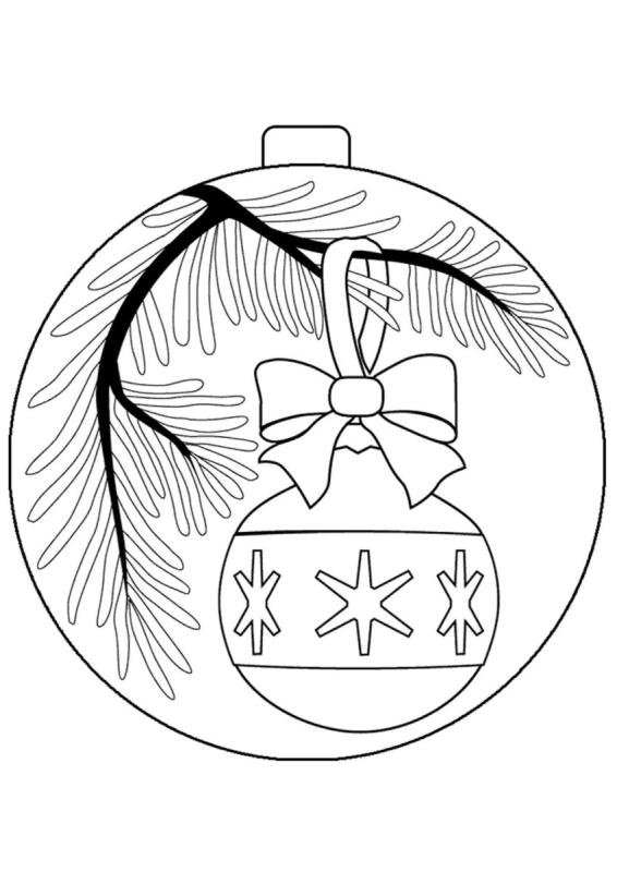 Новогодние шары раскраска