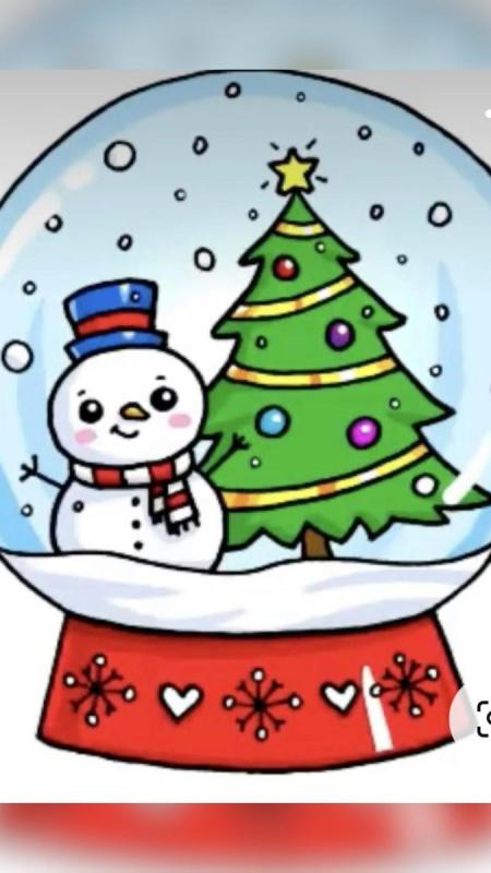 Новогодние рисунки для срисовки