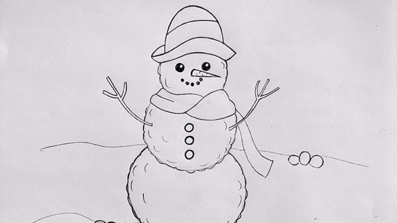 Новогодние рисунки для срисовки лёгкие