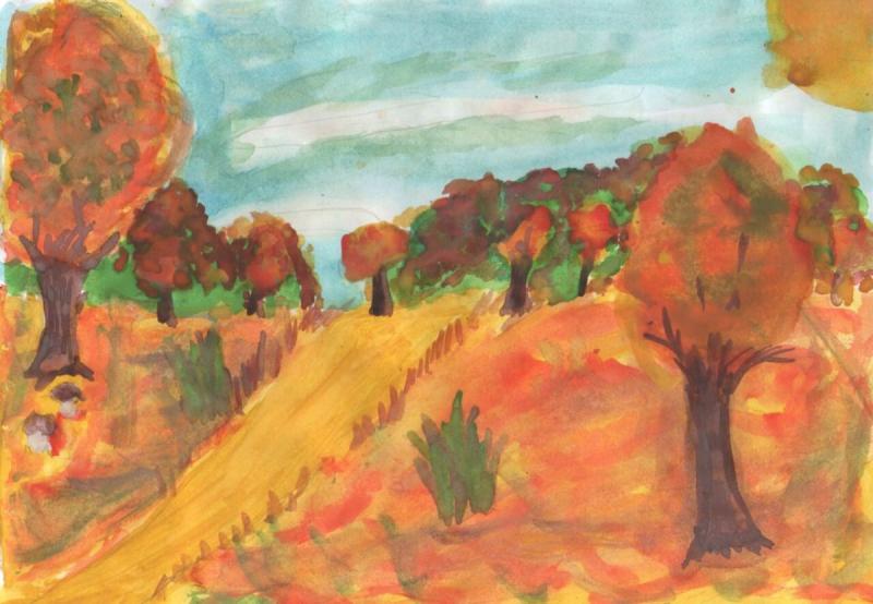 Осень карандашом